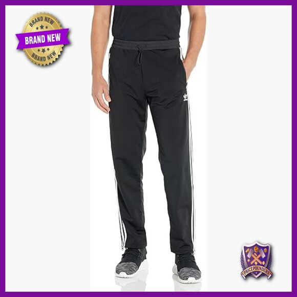 Men's Regular Fit Track Pants with Zipper Pockets and Adjustable Ankles